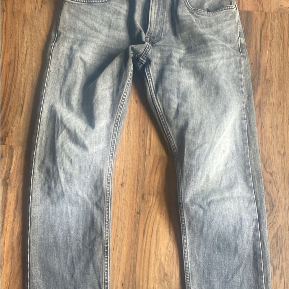 Calvin Klein Men's Stonewashed Gray Straight Jeans